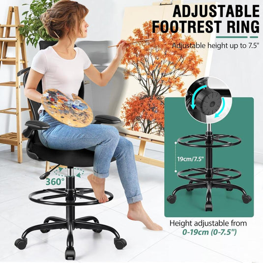 Silla De Oficina AtHope Negro Ergonómica