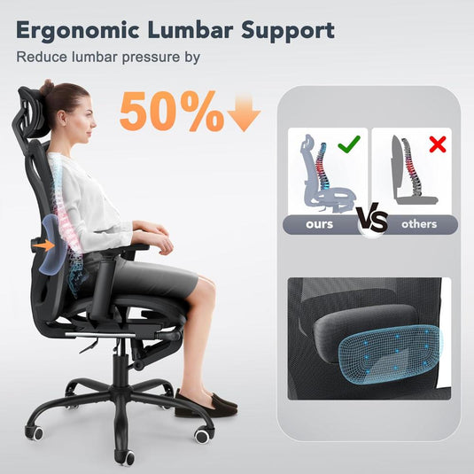 Silla De Oficina Decofy Negro Ergonómica