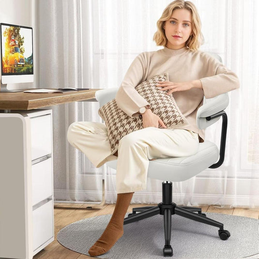 Silla De Oficina En Casa Giratoria, HeroSet, Blanca