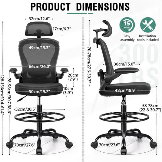 Silla De Oficina AtHope Negro Ergonómica