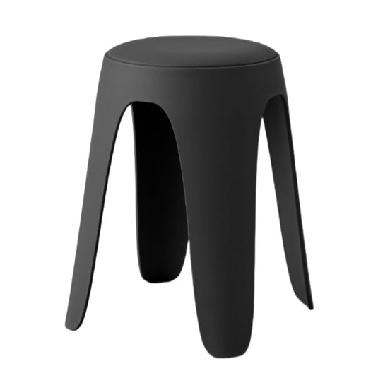 Set de 4 Butacos con Cojín Else, Color Negro, Diseño Moderno Incluye Cojín