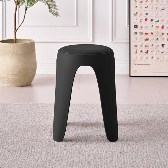 Set de 2 Butacos con Cojín Else, Color Negro, Diseño Moderno Incluye Cojín