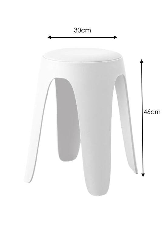 Butaco Con Cojin Else, Color Blanco, Diseño Moderno incluye cojín X4