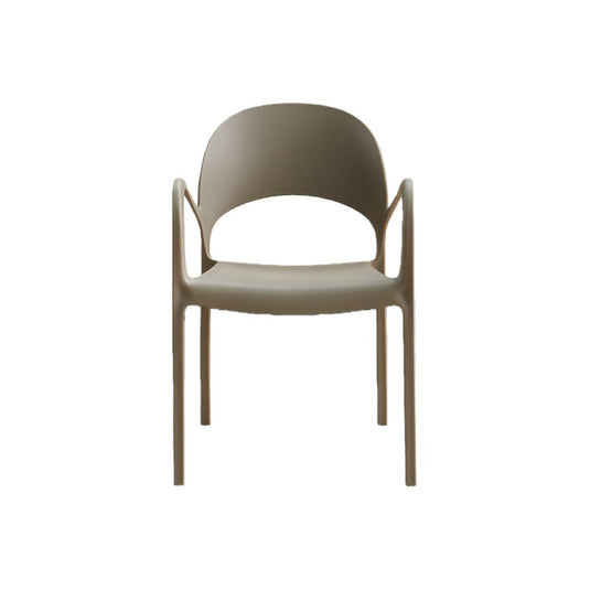 Set de 4 Sillas Bremen, Taupe, con Espaldar, Reposa Brazos y Diseño Minimalista