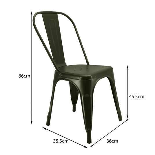 Silla Tolix Metalica Para Comedor Restaurante - Bronce