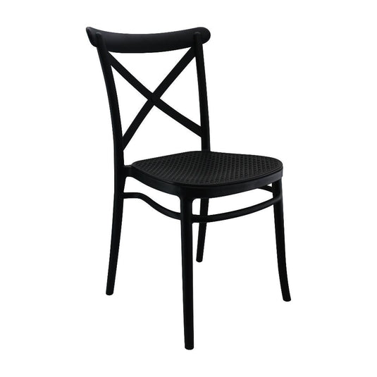 Silla Plast Para Comedor Jardin - 1146 Negro - Negro
