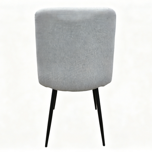 Set de 4 Sillas de Comedor Sorrento, Gris Claro, con Espaldar y Diseño Moderno