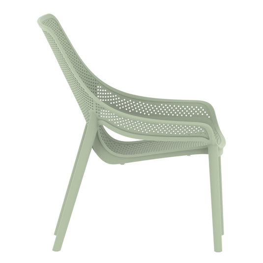 Set de 4 Sillas Lounge Ibiza, Verdematcha, con Espaldar y Reposa Brazos