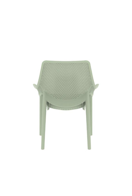 Silla Lounge Ibiza, Verdematcha, con espaldar y reposa brazos X2