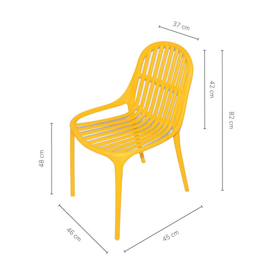 Silla Plástica Alteza, Amarilla