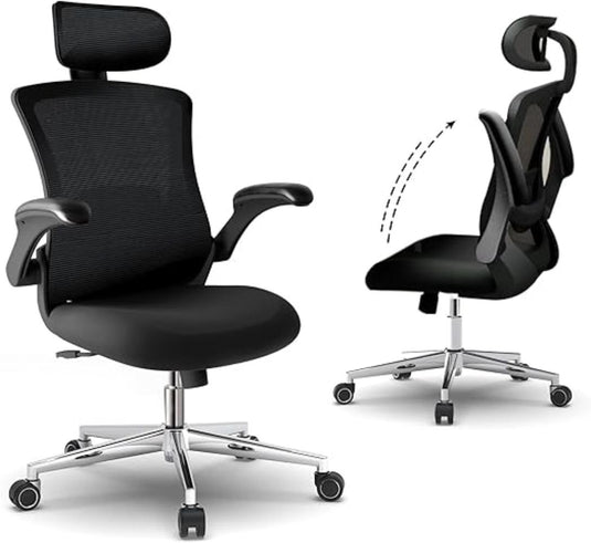Silla De Oficina Ergonómica, BLURREY, Negro