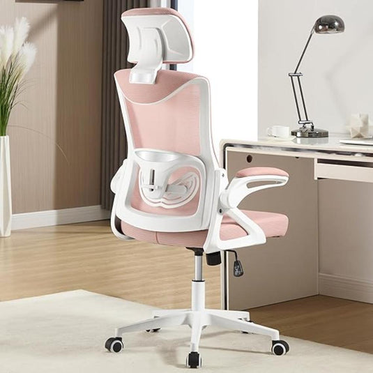 Silla De oficina Fizzin Rosada Ergonómica De 400 Libras
