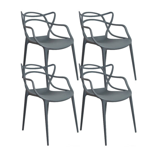 Kit por 4 Silla Solna Para Sala Comedor Jardín - Gris