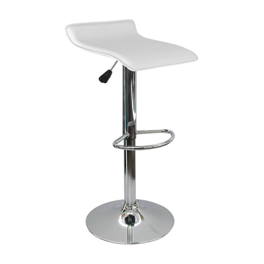 Kit por 2 Silla Tapizada Lisa Tipo Bar - Blanca