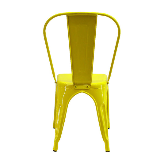 Kit por 4 Silla Tolix Metalica Para Comedor Restaurante - Amarillo