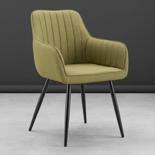 Set de 4 Sillas Neo, Color Verde, con Espaldar y Diseño Moderno