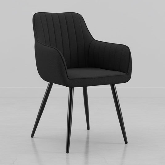 Set de 4 Sillas Neo, Color Negro, con Espaldar y Diseño Moderno