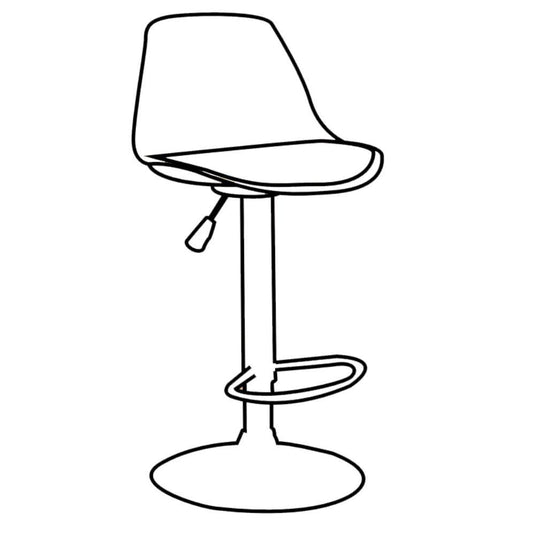 Kit de Dos Sillas Bar Napoles X2, Blanco, base metal cromado