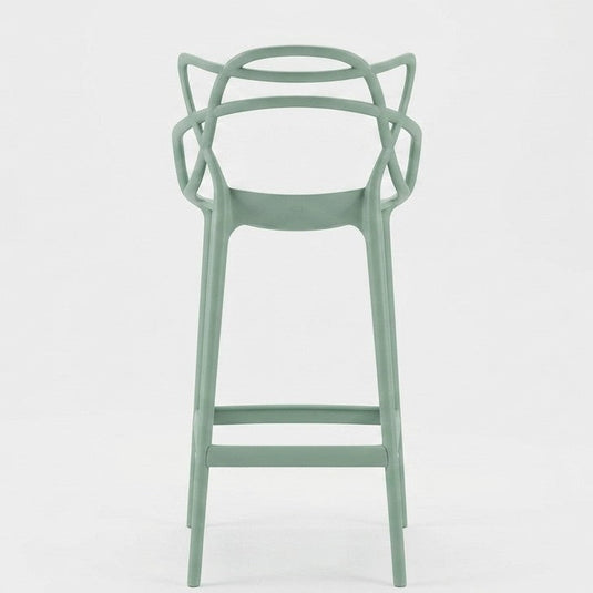 Silla para Bar Palermo, Verde, con Reposa Pies Doble Propósito