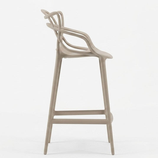 Silla para Bar Palermo, Taupe, con Reposa Pies Doble Propósito