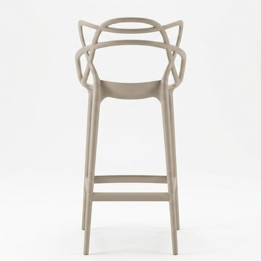 Set de 2 Sillas para Bar Palermo, Taupe, con Reposa Pies Doble Propósito