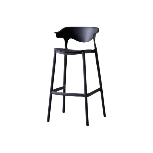 Set de 4 Sillas para Bar Elena, Color Negro, Diseño Moderno