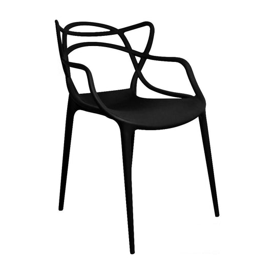 Kit por 2 Silla Solna Para Sala Comedor Jardín - Negro
