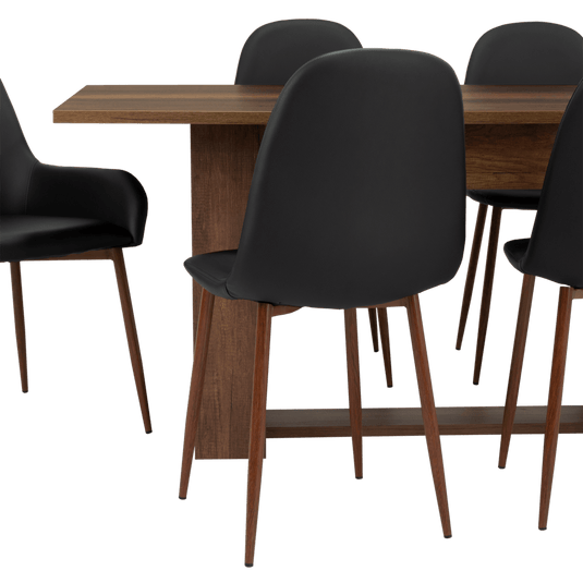 Combo Comedor Sonora, Cobre, Wengue y Café Claro, Incluye Comedor y 6 Sillas
