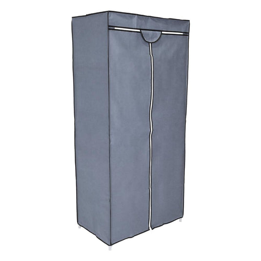 Closet Portátil Jeasken, Gris, Variedad de Entrepaños en Tela