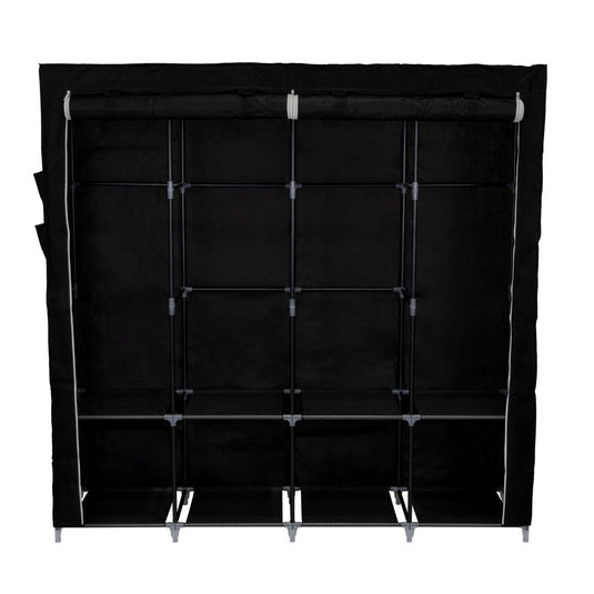 Closet Portátil Garment, Negro, Variedad de Entrepaños en Tela