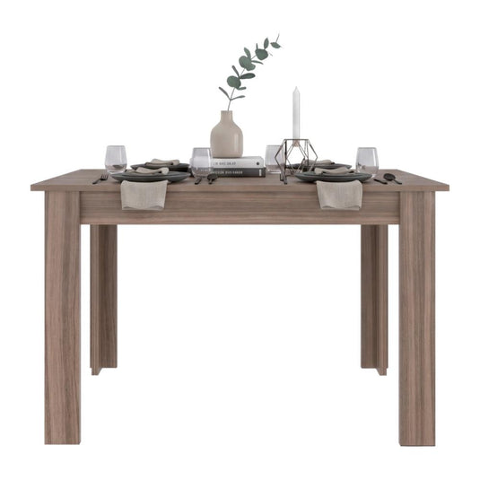 Mesa para Comedor Estrella 120, Avellana, con Espacio para Cuatro Personas, No Incluye Sillas