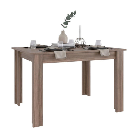 Mesa para Comedor Estrella 120, Avellana, con Espacio para Cuatro Personas, No Incluye Sillas