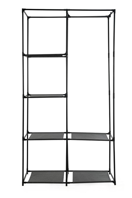 Closet Organizador Ena, Negro, En tela con variedad de entrepaños