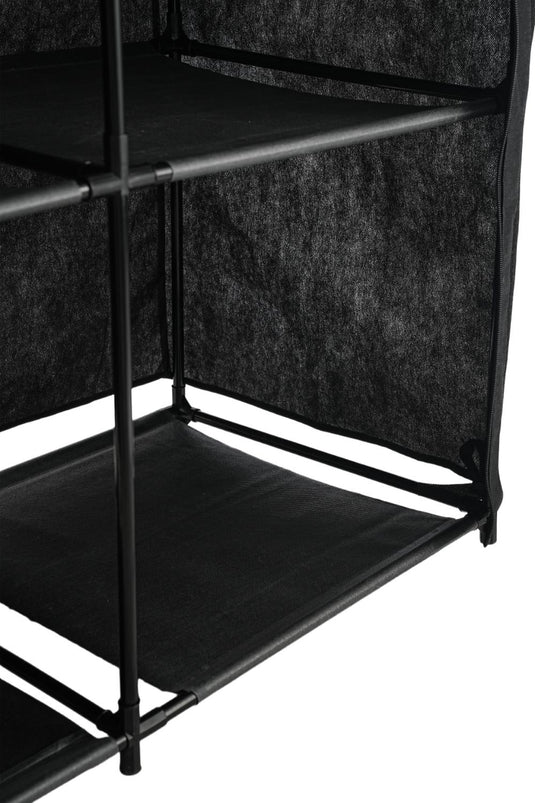 Closet Organizador Ena, Negro, En tela con variedad de entrepaños