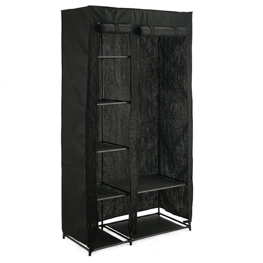 Closet Organizador Dono, Negro,  con variedad de entrepaños en tela
