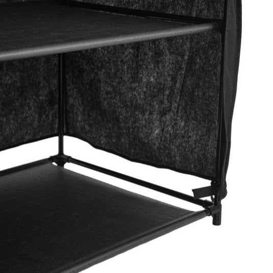 Closet Organizador Dono, Negro,  con variedad de entrepaños en tela