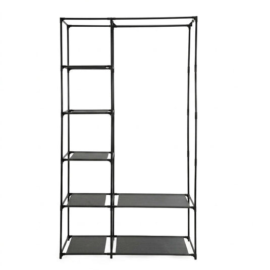 Closet Organizador Dono, Negro,  con variedad de entrepaños en tela