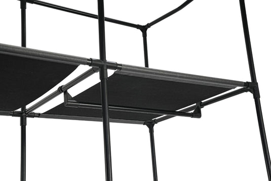 Closet Organizador Erba, Negro, En tela con variedad de entrepaños centrales