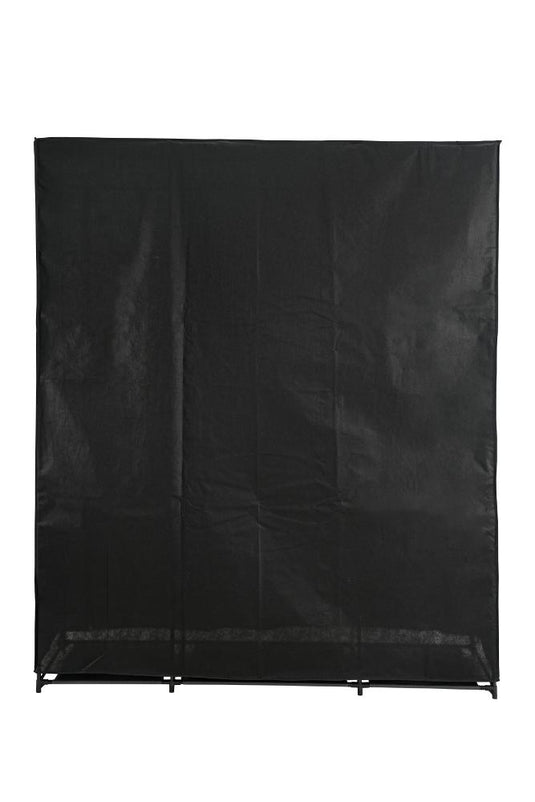 Closet Organizador Erba, Negro, En tela con variedad de entrepaños centrales
