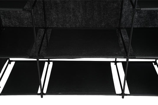Closet Organizador Belo, Negro, En tela con variedad de entrepaños laterales