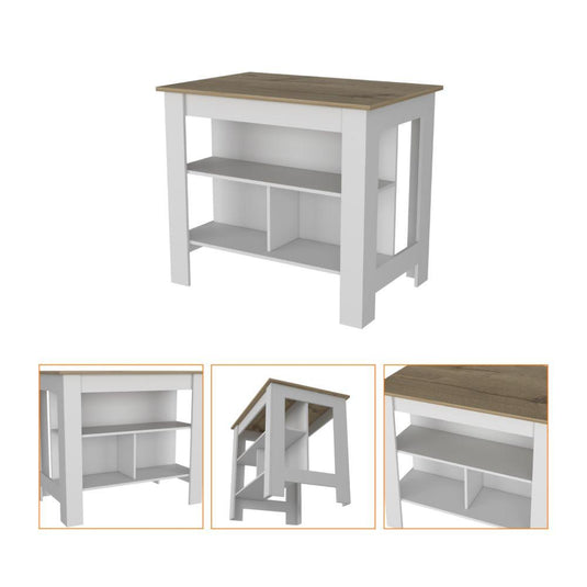 Combo de Cocina Ebano, Incluye Barra de Cocina y Dos silla para Barra