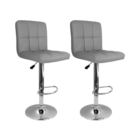 kit por 2 Silla Acolchada Tipo Bar - Gris