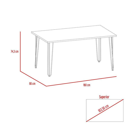 Combo Comedor Emoly, Incluye Comedor y 4 Sillas
