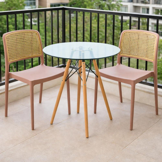 Silla Texas, Color Terracota y Beige, con Espaldar Transpirable