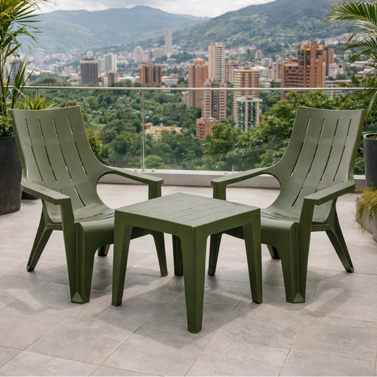 Silla Playera con Brazos Ocean, Verde, con Espaldar y Reposa Brazos