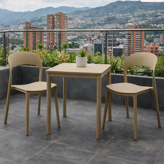 Set de 2 Sillas Patrick, Color Khaki, con Espaldar y Diseño Moderno