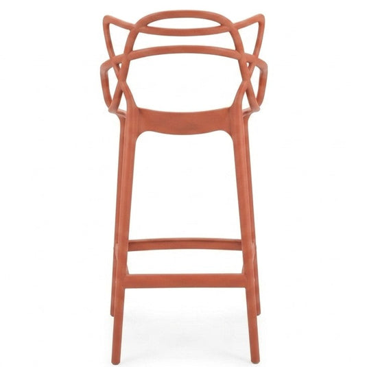 Set de 2 Sillas para Bar Palermo, Terracota, con Reposa Pies Doble Propósito