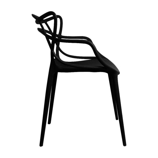Kit por 2 Silla Solna Para Sala Comedor Jardín - Negro