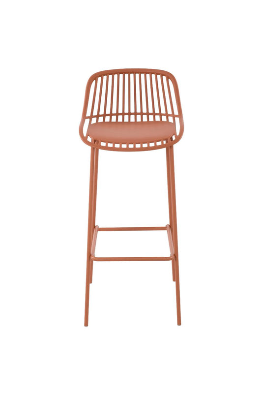 Set de 4 Sillas para Bar Tulum, Color Terracota, Diseño Moderno