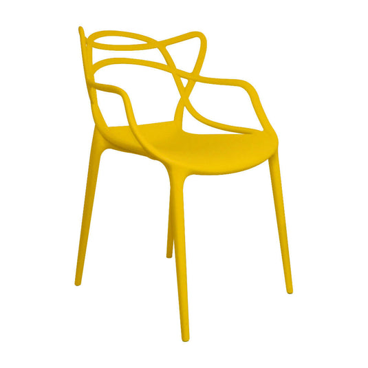 Kit por 2 Silla Solna Para Sala Comedor Jardín - Amarillo